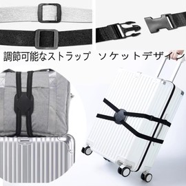 KQHOMEI Suitcase Belt, One-touch Type, Carrying Case, High Elasticity Suitcase Fastening Belt, Elastic Fastening Belt for Luggage, Convenient for Travel, Bag, Convenient Travel Goods, High Visibility