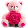 Teddy Bear Stuffed Animals Plush Bear Holding Rose Soft Plush