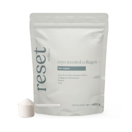 RESET WELLNESS | MYO INOSITOL COLLAGEN + con Myo & D-Chiro Inositol 40:1, Colágeno Hidrolizado, Folato, Zinc y Vitamina B6, 600 gramos sin sabor