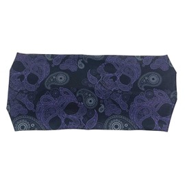 UNIK Ladies Purple Skull Moisture-Wicking Comfortable Headband - Black
