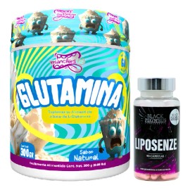 Suplemento L- Glutamina 300g  Reductivo Liposenze 90 Cáps                                                                                             