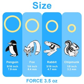 OFFCUP Teeth Rubber Band, Pack of 500 Orthodontic Elastics, Orthodontic Elastics with 5 Pieces Placers for Braces for Dental Gaps, Braces, Crooked Teeth (Penguin 5/16 Inches)