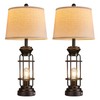 Reaketon Table Lamp Set of 2 with USB Ports, 28"