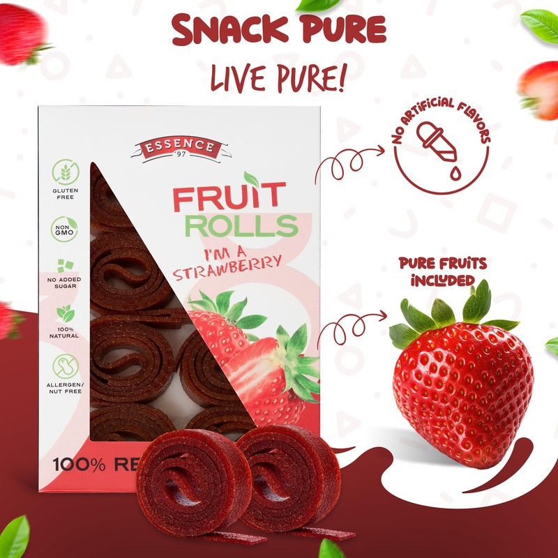 Fruit Roll Ups Healthy Snacks for Kids and Adults Vegan