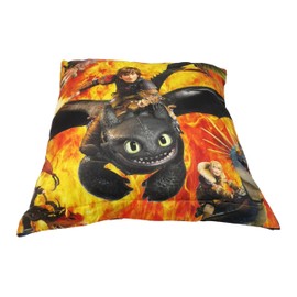 Theonoi Children's Cushion Cover Decorative Cushion Cover Decorative Cushion Cover 40 x 40 cm without Filling without Cushion Made of Cotton (Tame Dragons)