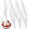 CZWESTC 500Pcs Mini Spoons for Desserts, Disposable Clear Plastic Tasting