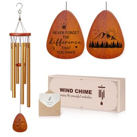 LRUIOMVE Thank You Gifts for Women Men Coworker, Wind Chime Gratitude Appreciation Farewell Inspirational Gifts for Friends, Boss, Teachers, Mentor, Coworkers Colleague, Employee Appreciation Gift