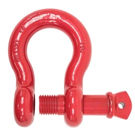 Mytee Products 1-1/4" Anchor Shackle Forged Carbon Steel w/Alloy Screw Pin WLL # 12.0 Tons 24,000 lbs Double Rust Protection Heavy Duty D Ring Shackle for Towing, Rigging & Vehicle Recovery (2 Pack)