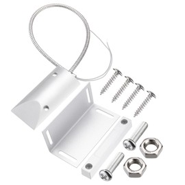 PATIKIL N.C. Wired Alarm Magnetic Garage Door, Heavy Duty Alarm Switch Sensor with Adjustable Bracket for Roller Shutter Grey