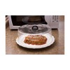 Tall Microwave Tempered Borosilicate Glass Plate Cover with Red Easy-Grip