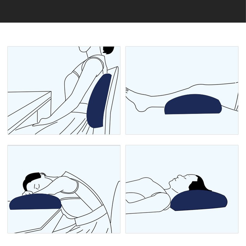 Inflatable Lumbar Pillow Portable Inflatable Lumbar Support Pillow for Car