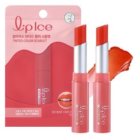 Lip Ice Tinted Color Lip Balm, Scarlet, 2g, 2 pieces / 립아이스 틴티드 컬러 립밤, 스칼렛, 2g, 2개