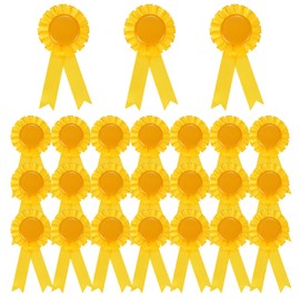 PATIKIL 60 Pcs Award Ribbons, 1st, 2nd, 3rd Place Winner Recognition Ribbon Blank Prize Ribbons Participation Medal Ribbons for Competition Sports Event, Yellow