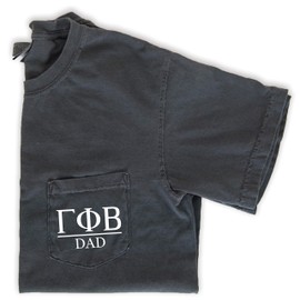 Gamma Phi Beta Dad Shirt | Sorority Comfort Colors Pocket Tee (Large) Grey