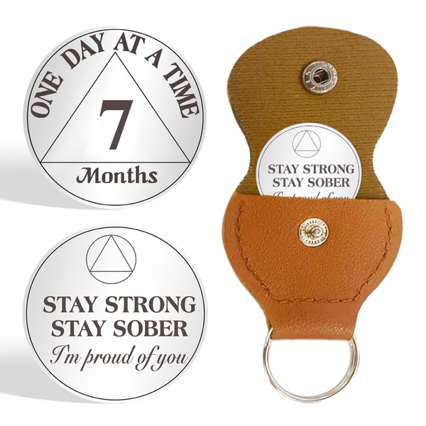 IELCJJ 7 Month Sobriety Coin, One Day at A Time