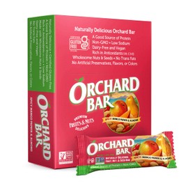 Orchard Bars Non-GMO Fruit & Nut Bars, Mango Papaya Almond, 1.4 Oz, Pack of 12