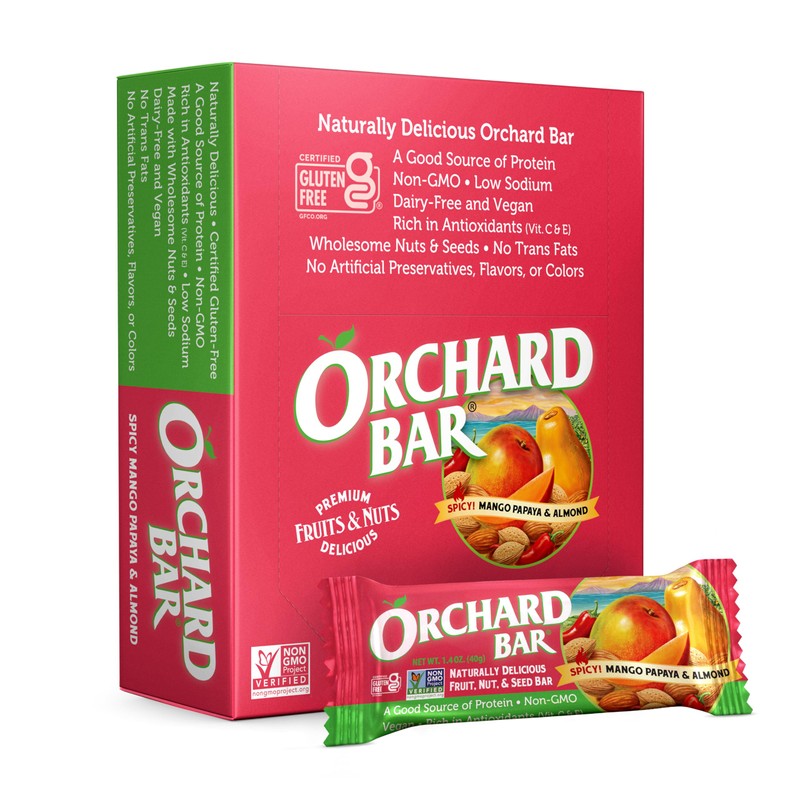 Orchard Bars Non-GMO Fruit & Nut Bars, Mango Papaya Almond,