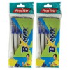rorito 10 x 0.7mm B Max BLUE Ballpoint Pens Unique