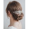 Bufenia Crystal Hair Comb Bridal Hair Accessories Silver for Bride