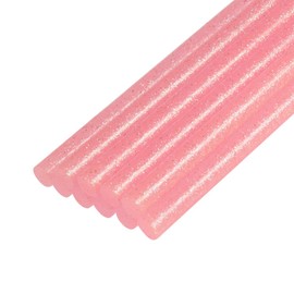 sourcing map Mini Hot Glue Sticks for Glue Gun 0.27-inch x 4-inch Pink Glitter 10pcs