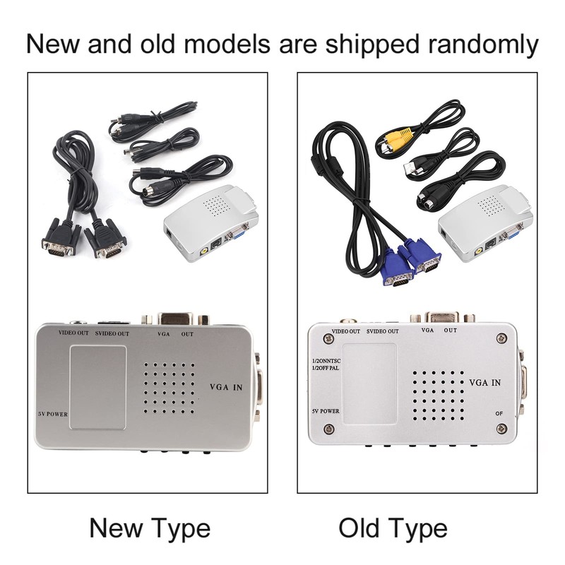 VGA to TV Composite Converter Box with Independent Adjustment for