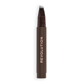 Revolution, Instant Brow Hair Pen, Precision Applicator for Hair-Like Strokes, Long-Lasting Eyebrow Pen, Dark Brown, Vegan & Cruelty-Free, 1.8ml