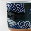 Minoru Pottery White Wave Whale Octagonal Teacup