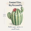 Blue Sky Clayworks Cactus Ceramic Sugar Bowl with Lid, 5"