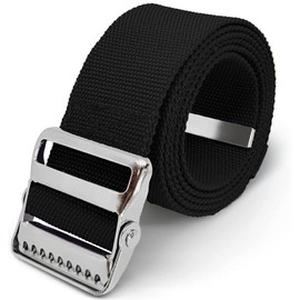 LiftAid Transfer and Gait Belt 60 Inch with Metal Buckle and Loop - Walking, Standing and Transfer Assist Aid for Seniors, Elderly Patients, Caregiver, Nurse, Therapist (Black)