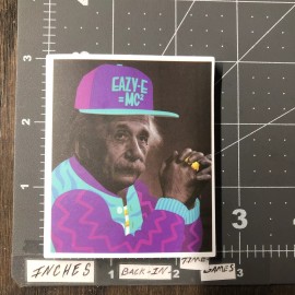 Gangster Albert Einstein Humor Laptop Guitar Decal Sticker B4V