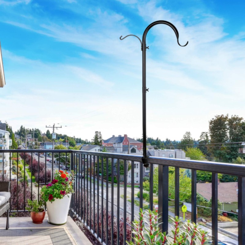 WOSIBO Three Span Deck Hook, 37 Inches Deck Bird Feeder