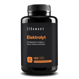Electrolyte Complex, with Magnesium, Calcium, Potassium, Sodium & Chloride - Electrolyte Balance & Muscle Function - Keto Nutrition - Electrolytes without Sugar, Vegan, Gluten Free - Zenement
