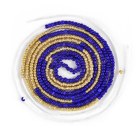 ELABEST 50inch Plus Size African Waist Beads Belly Non-Stretching Tie-on Bead Jewelry Accessories for Women and Girls (#23)