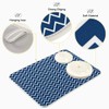 Nautical Navy Stripes Dish Drying Mat for Kitchen, Absorbent Microfiber