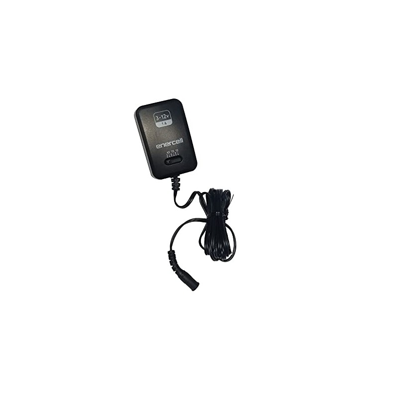 Enercell 3-12VDC 1A Adaptaplug AC-to-DC Adapter (Black) - Requires Adaptaplug