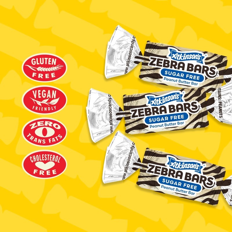 Atkinson's Sugar Free Peanut Butter Bars - Crunchy and Crispy