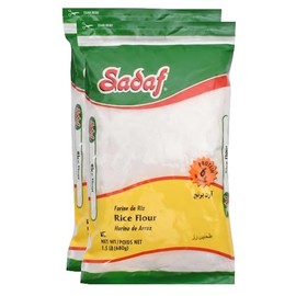 Sadaf Rice Flour - Pure White Rice Flour for Baking or Cooking 1.5 LB (Pack of 2)