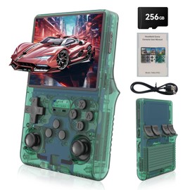 Hedlaoy R40S Pro Handheld Game Console,30000 HD Games Mini Retro Gaming Console,3.5-Inch IPS Screen,Built in 45 Emulators,256GB SD Card,3800mAh Battery