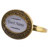 4 x Christmas NAPKIN HOLDER Ring with Name Card -