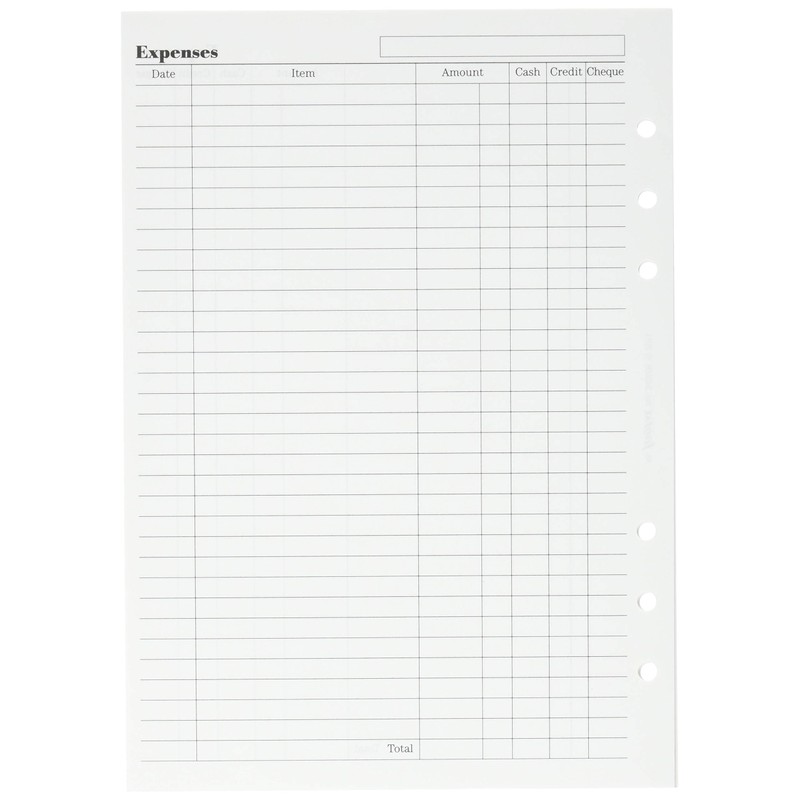 Filofax A5 Expenses