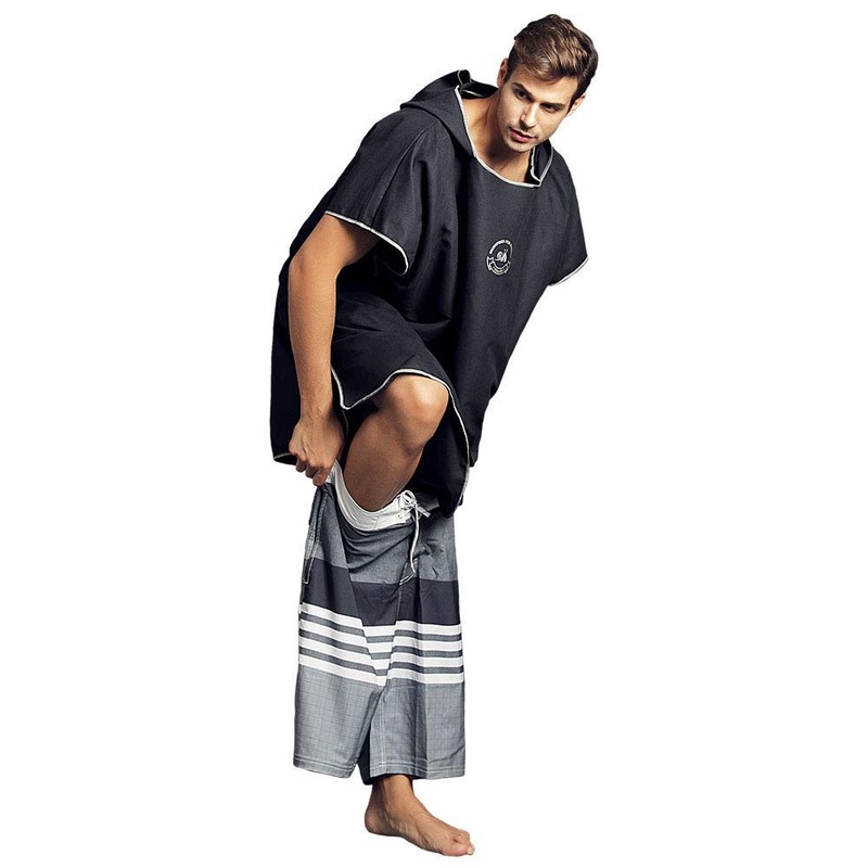 Hiturbo Microfiber Surf Poncho, Wetsuit Changing Bath Robe, Quick Dry