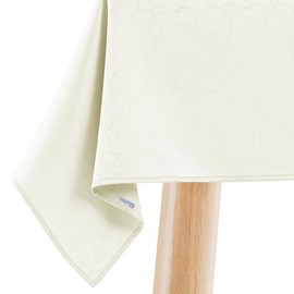 Filumi Tablecloth 120 x 220 cm Cream Washable for Indoor Outdoor Marble Pattern Manil