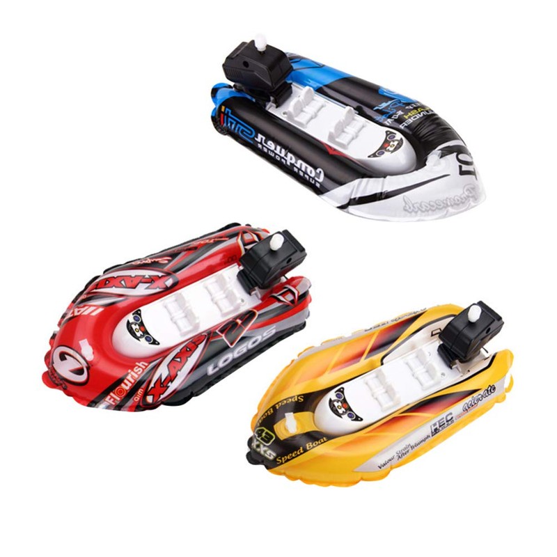 TOYANDONA 3pcs Bath Boat Toy Mini Inflatable Paddle Boat Wind