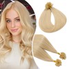 Elailite Bondings Real Hair Extensions, Keratin, 35 cm, 50 g,
