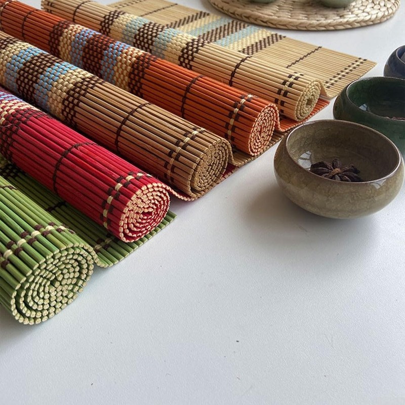 5 x Placemats Handmade Woven Washable Non-Slip Dining Table Mat