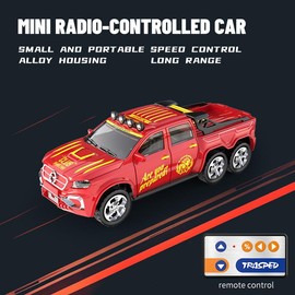 【Live Exclusive】Hotfree 1/64 Mini RC Monster Truck, Mini RC Car, Metal Off-Road Stomper with Trailer, 2.4GHz Remote Control All-Terrain Vehicle, 3-Speed Adjustable, USB-C Rechargeable, Indoor Outdoor Racing Toy, Fun Birthday Gift for Kids Boys:_#7