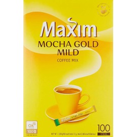 Dongsuh foods Korean Coffee Mix Mocha Gold Mild 100Pcs Instant Coffee Mix