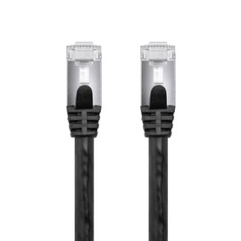 Buhbo Cable de red Ethernet RJ45 blindado CAT7 de 5 pies sin enganches, 10 Gbps 600 MHz (paquete de 10) multicolor, negro, azul, gris, blanco y amarillo