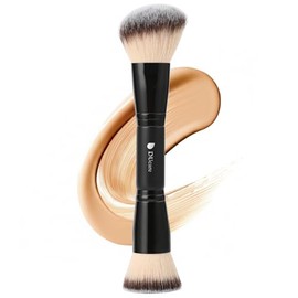 Ducare Cepillo Base Contorno Bronceador Brocha Maquillaje Doble Punta Mezclar Líquido Polvo Corrector Crema Rubor Buffe Negro