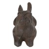 Ebros Gift Cast Iron Whimsical Bunny Rabbit Lying Down Abstract